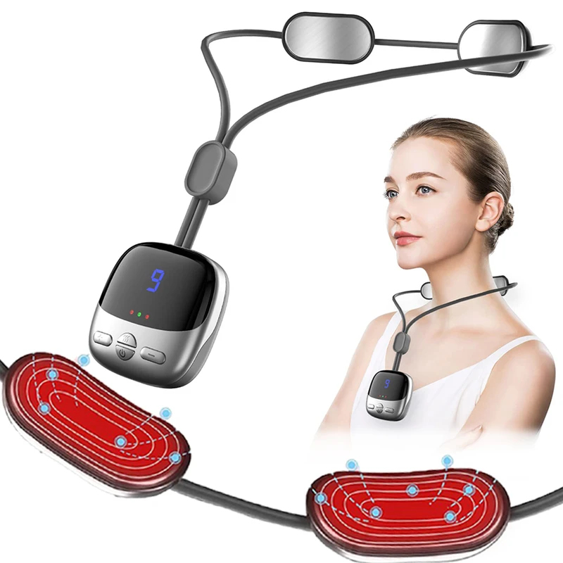 Spa Y Wellness - Slimme hangende nekmassageapparaat EMS-spiermassageapparaat Draagbare warme